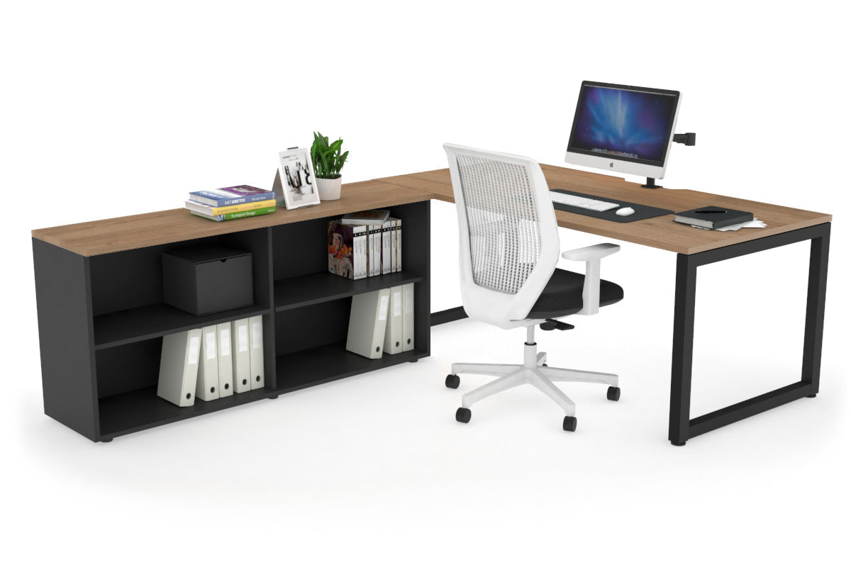 Quadro Loop Executive Office Chair - Black Frame with Cable Scallop [1600L x 800W] - Perfect for Home Office, Conference Rooms & Executive Workspaces