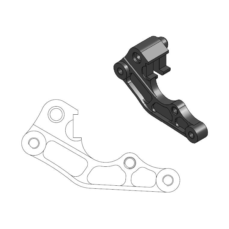 Moto Master Oversize 260mm Brake Adapter for Yamaha YZ125 YZ250 WR125 WR250 (2001-2007) & YZ250F (2001-2006) YZ426F - Perfect for Off-Road & Motocross Racing