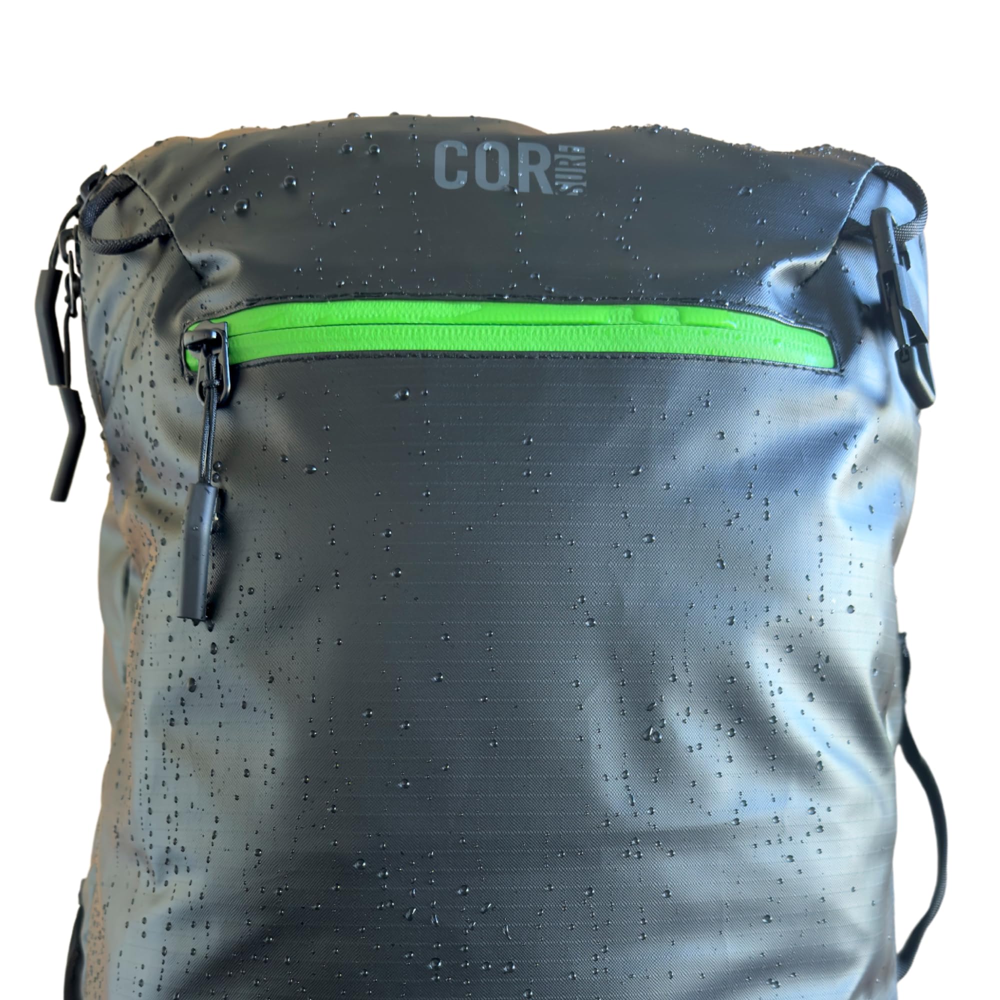 COR Surf Carry On Travel Backpack 28L - Ultralight Airline Approved Personal Item Backpack | Waterproof Matte Black Edition with Free S-Clip | Perfect for Island Hopping, Business Travel & Weekend Getaways
