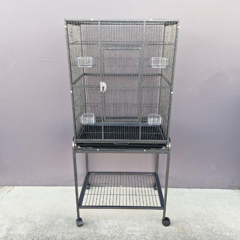 Large Flight Cage with Stand for Birds - 45432 - Perfect for Parrots, Finches & Canaries - Indoor & Outdoor Aviary Use