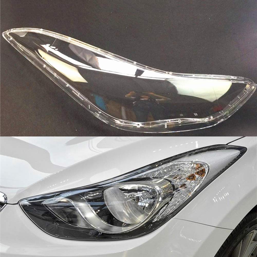 Hyundai Elantra Headlight Lens Cover 2012-2016 - Clear Replacement Headlamp Lens (Driver Side) - Perfect for Night Driving & Foggy Conditions