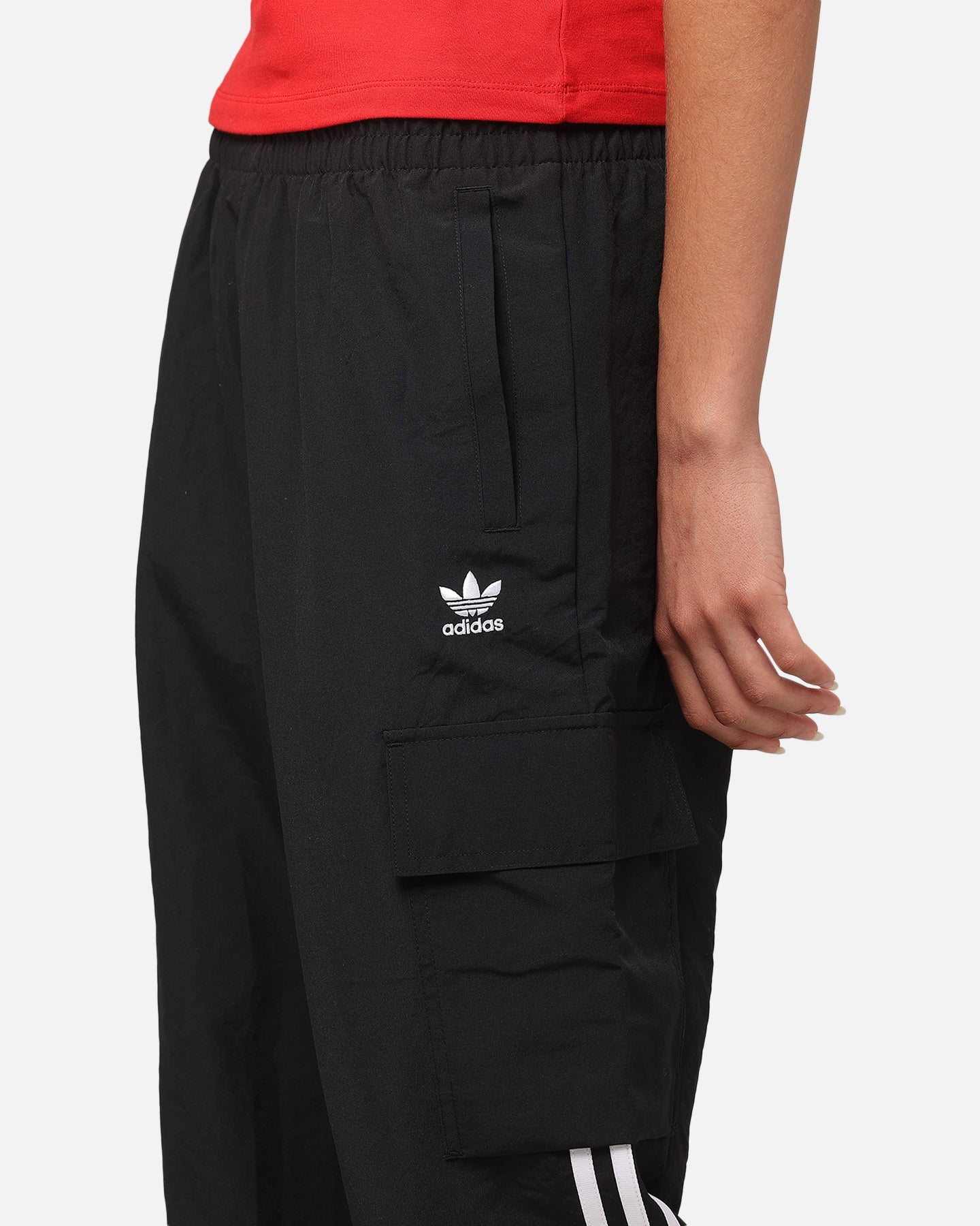Adidas Women's 3 Stripe Cargo Pants - Black Casual Joggers for Streetwear & Workout | Perfect for Gym, Running & Everyday Fashion
