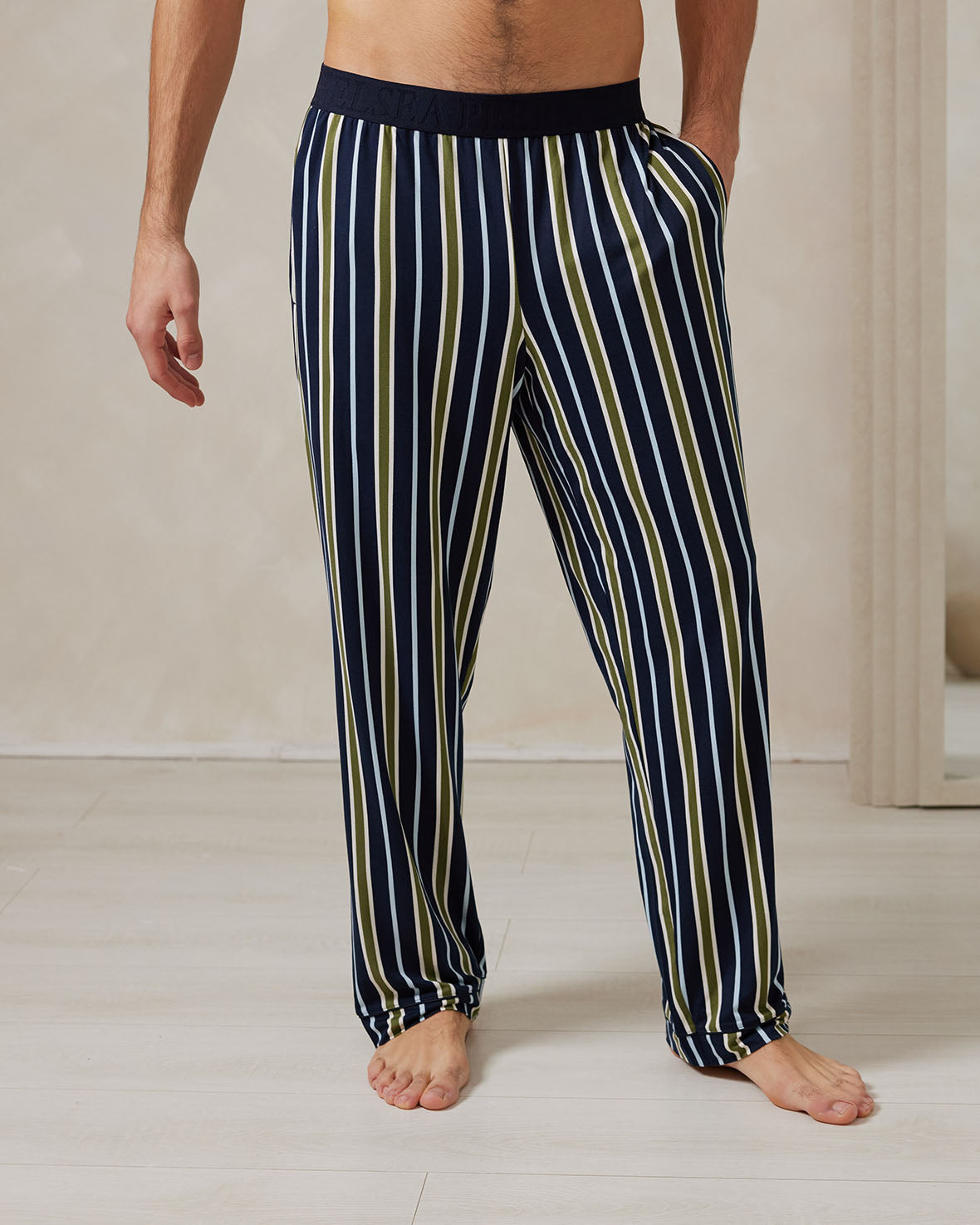 Multi Stripe Long Pajama Pants for Women - Soft & Comfortable Sleepwear for Lounge & Nighttime Relaxation