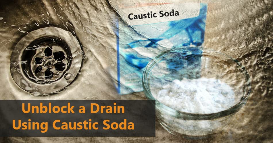 Caustic Soda Flakes 900g - Powerful Drain Cleaner, Pipe Opener & Chimney Cleaner | Removes Tough Blockages in Sinks, Drains & Pipes | Safe Plastic Jar Packaging for Home & Industrial Use