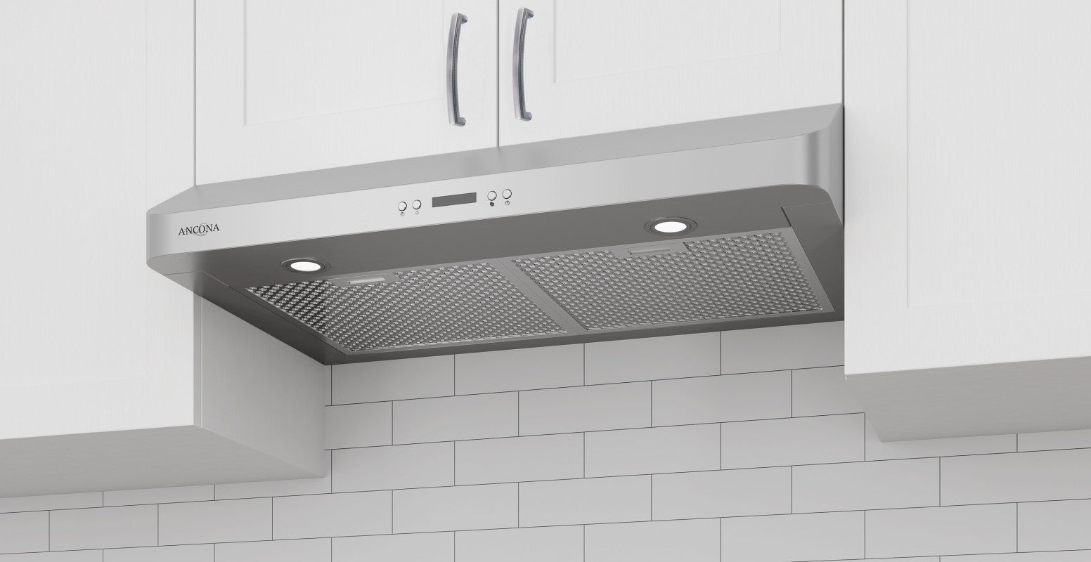 UC570 30 Inch Stainless Steel Range Hood with Bright LED Lights - Perfect for Modern Kitchens & Cooking Ventilation