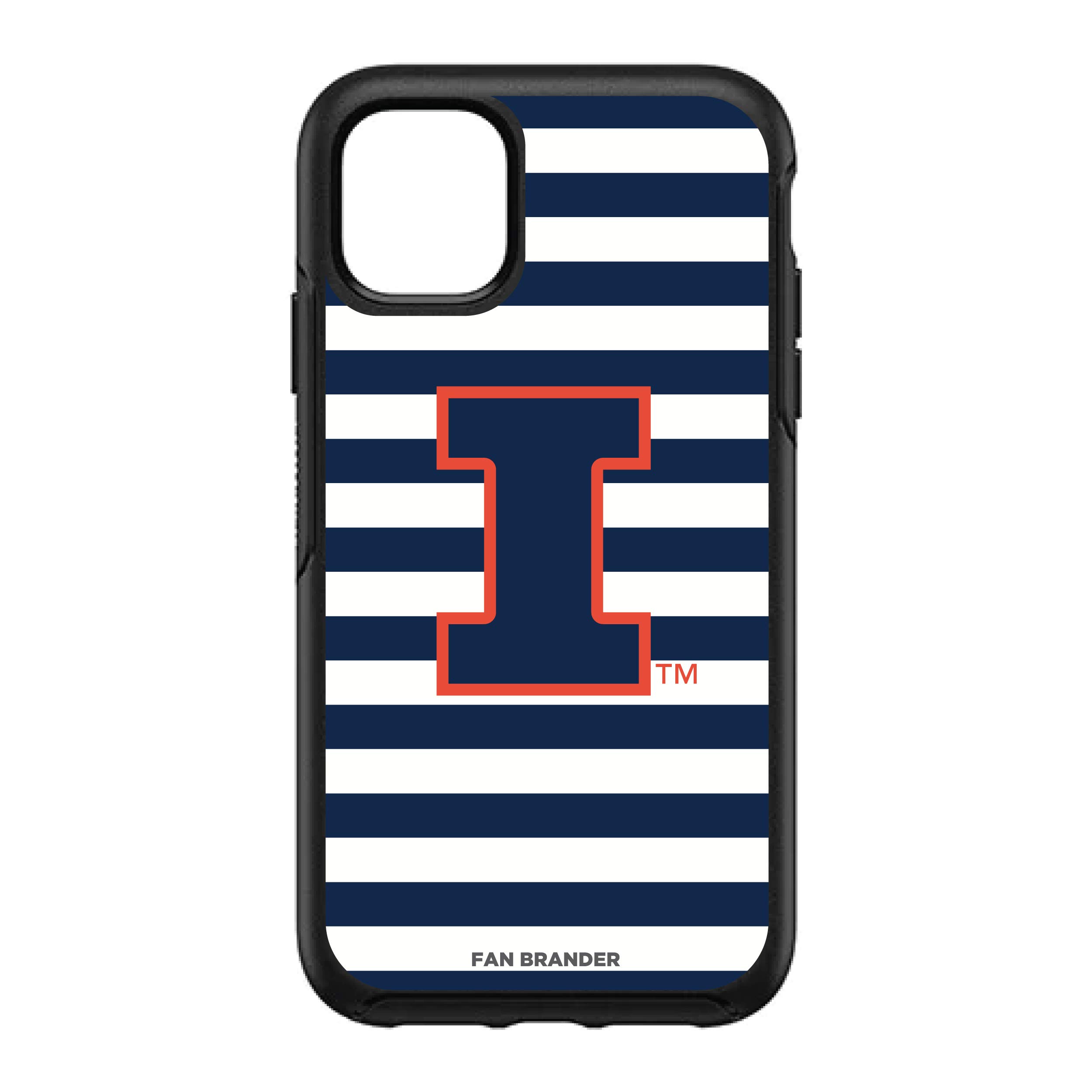 NCAA OtterBox Symmetry Phone Case Compatible with Apple iPhone - Stripes Design, Durable Protection for Sports Fans & Daily Use