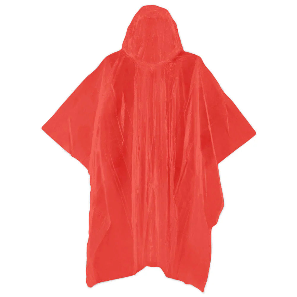 Emergency Rain Poncho - Waterproof & Lightweight Disposable Raincoat for Outdoor Activities, Hiking, Camping & Travel - Pack of 5