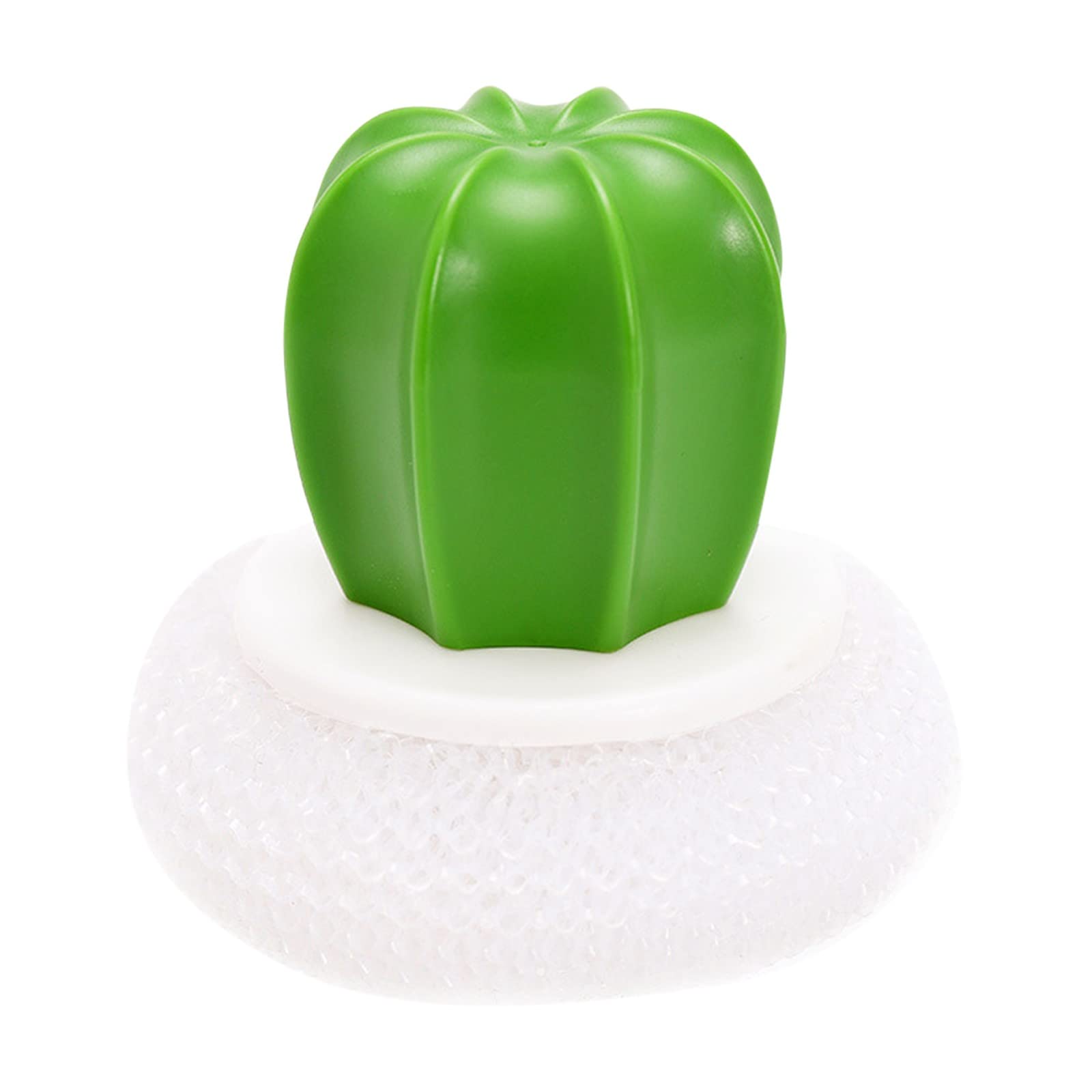 Eco-Friendly Cactus Dishwashing Brush with Nano Cleaning Ball & Handle - Durable Kitchen Cleaning Brush Set for Pots, Pans & Dishes - Perfect for Home Kitchen, Camping & Outdoor Use (Size B)