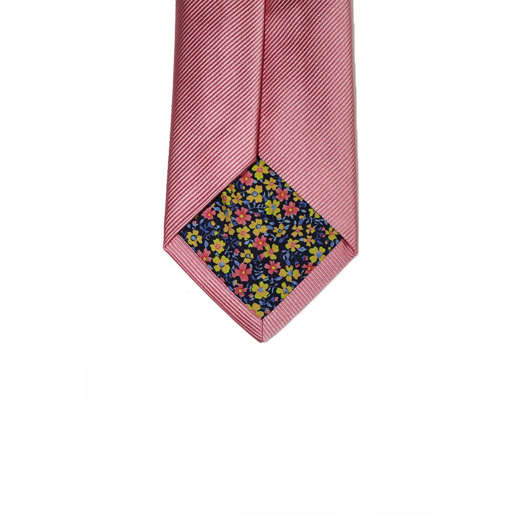 HEMLEY Micro Stripe Silk Tie - Classic Red Necktie for Men | Perfect for Weddings, Business Meetings & Formal Events