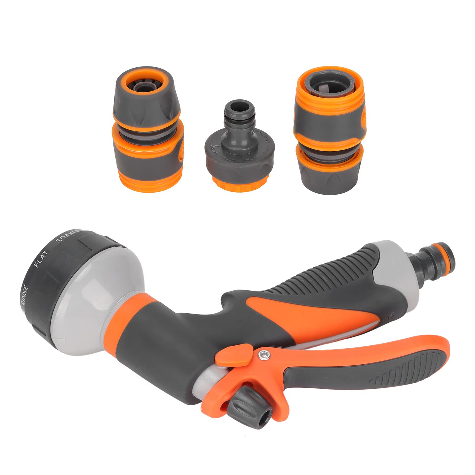YYQTGG Heavy Duty Garden Hose Nozzle with Quick Connect Couplings - 8 Spray Patterns, Ergonomic Grip for Easy Watering - Perfect for Lawn, Garden, and Outdoor Plant Irrigation