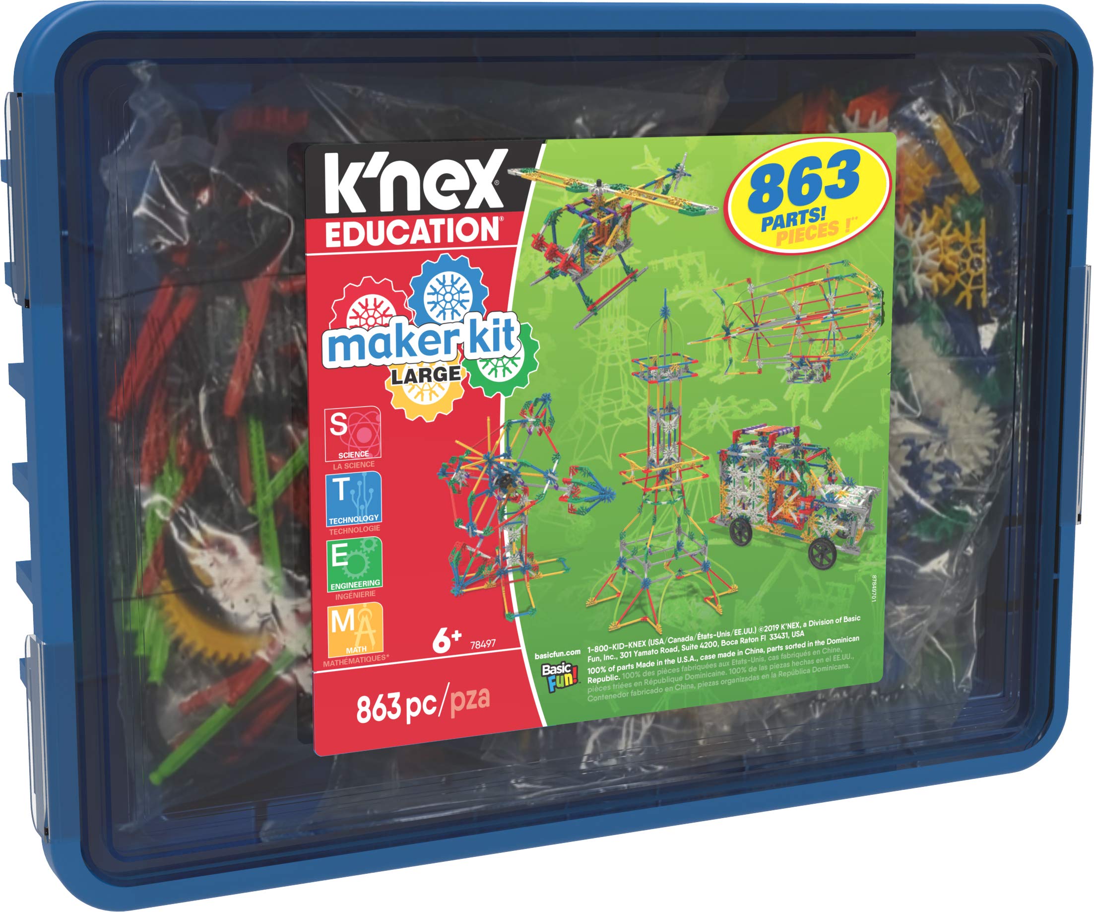 K'NEX Education Large Maker's Kit - STEM Building Toys for Kids Ages 8+ | Creative Construction Set for Classroom & Home Learning | Perfect for Science Projects & Engineering Activities
