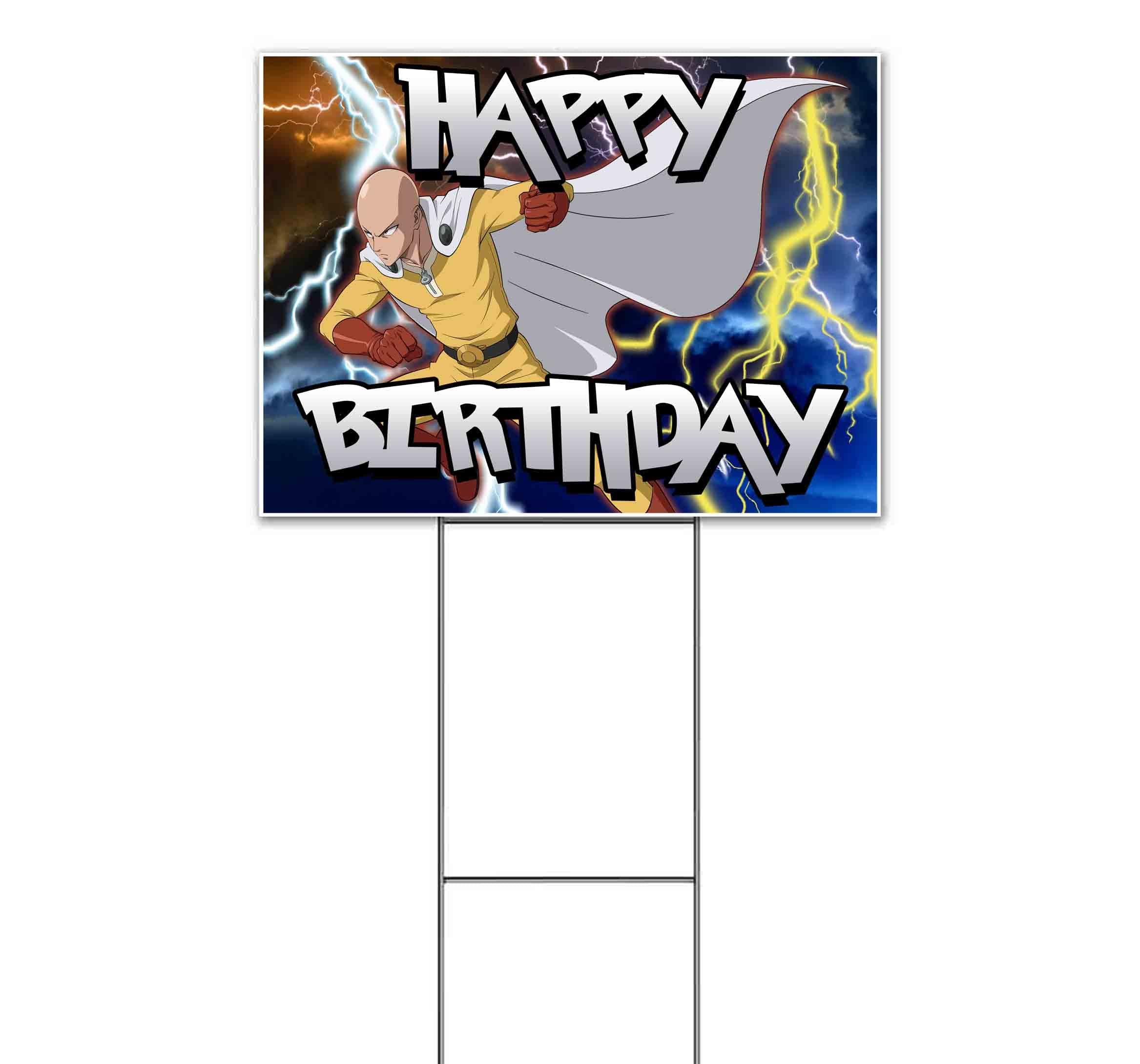Anime Character Happy Birthday Yard Sign - 18