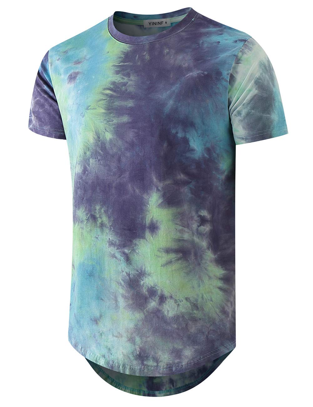 YININF Men's Hipster Hip-Hop T-Shirts | Stylish Longline Urban Streetwear | NYC Fashion Tees for Casual Wear & Street Style