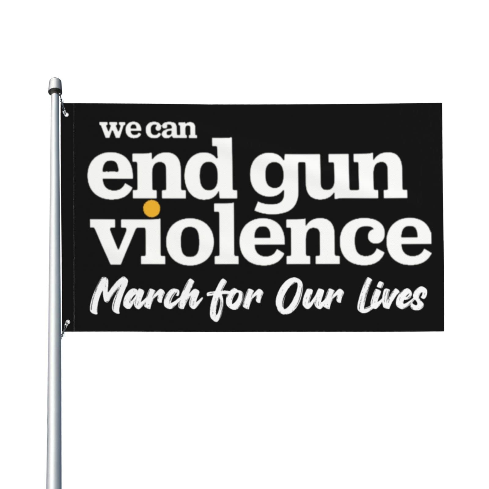 3x5 March For Our Lives Flag - Pray For Uvalde Texas, Enough Is Enough Gun Control Now, End Gun Violence, Protect Our Kids Not Guns, No More Silence Protest Banner - Perfect for Rallies, Memorials & Social Justice Events (No Flag Pole Included)