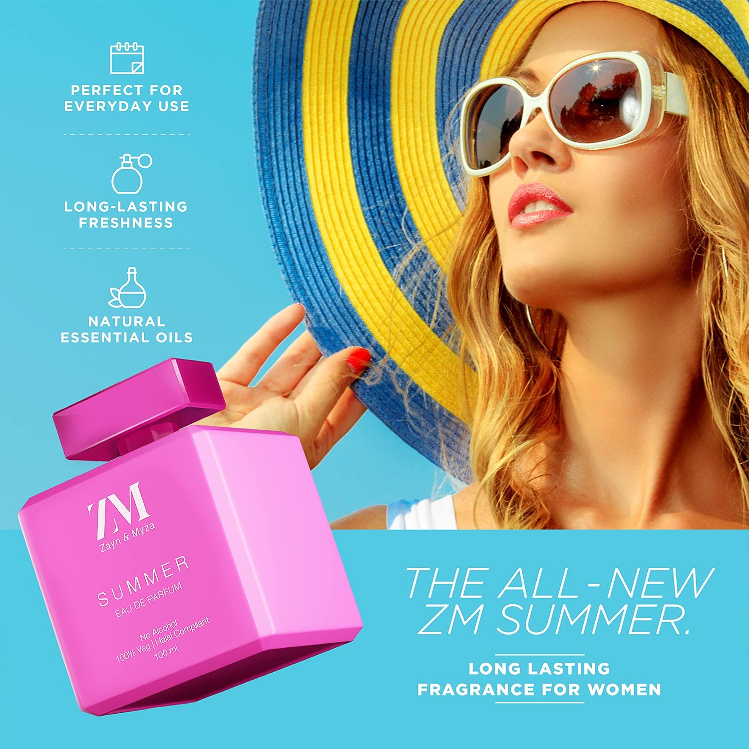 Best Summer Perfume for Women - Floral & Fresh Fragrance, 100ml Eau de Parfum - Perfect for Daytime, Beach & Outdoor Activities