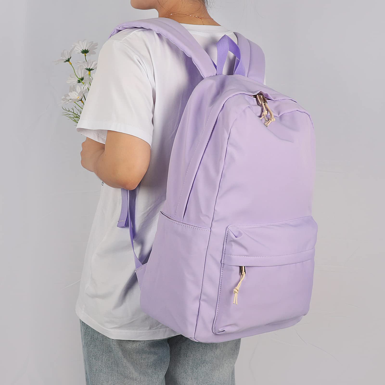 Teen Girls School Backpack - Laptop Bookbag for Travel & College (Purple)