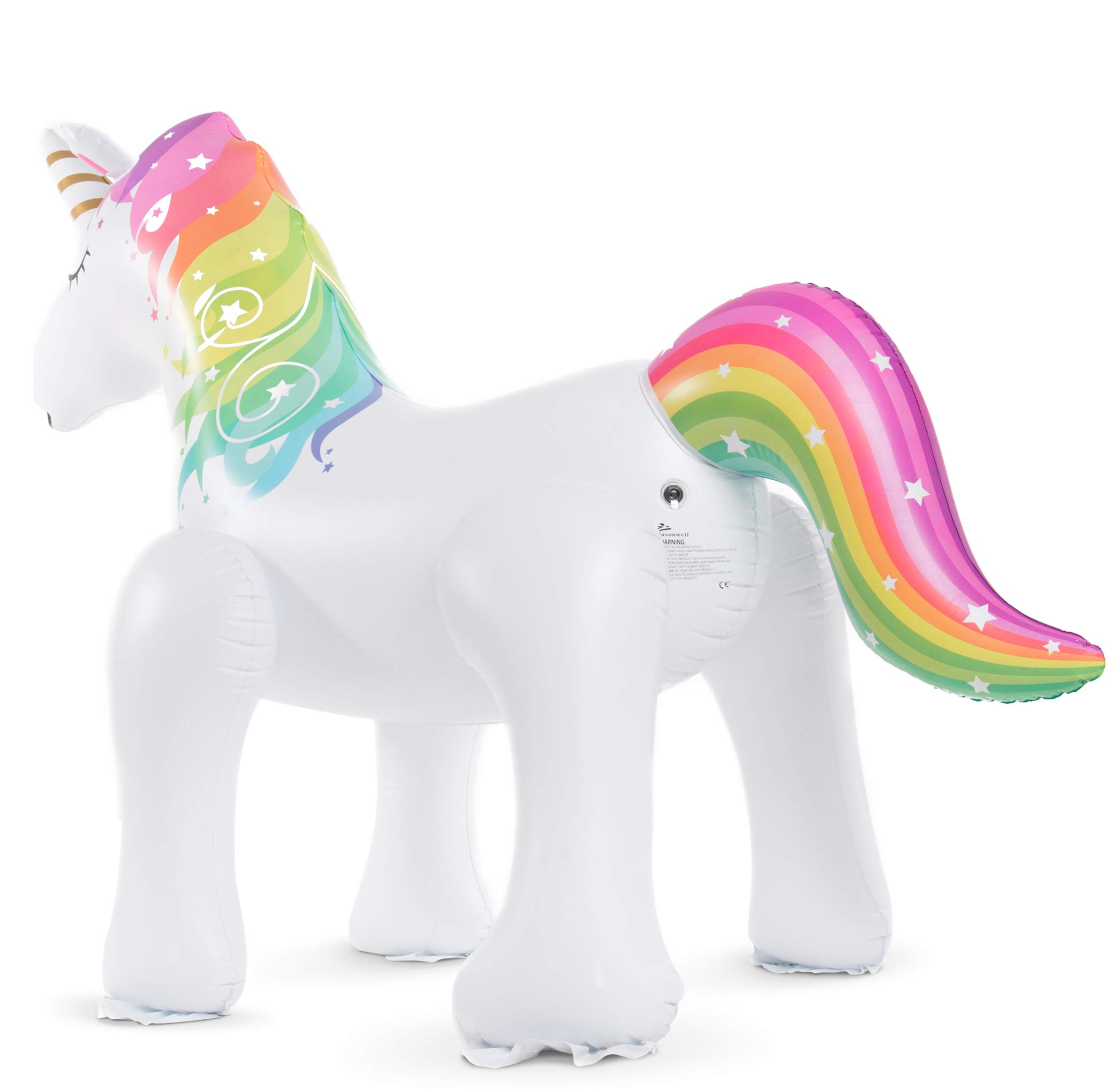 Jasonwell Giant Inflatable Unicorn Sprinkler - Outdoor Water Play Toy for Kids, Large Backyard Sprinkler for Summer Fun | Perfect for Pool Parties, Garden Play & Summer Cooling