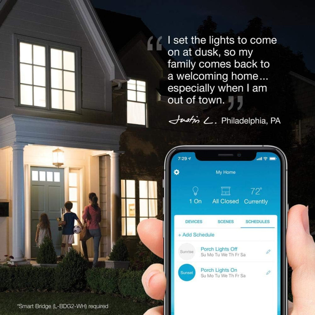 Lutron Caseta Smart Lighting Dimmer Switch and Remote Kit - White (P-PKG1W-WH) | Wireless Light Control for Home Automation | Perfect for Living Rooms, Bedrooms & Smart Homes