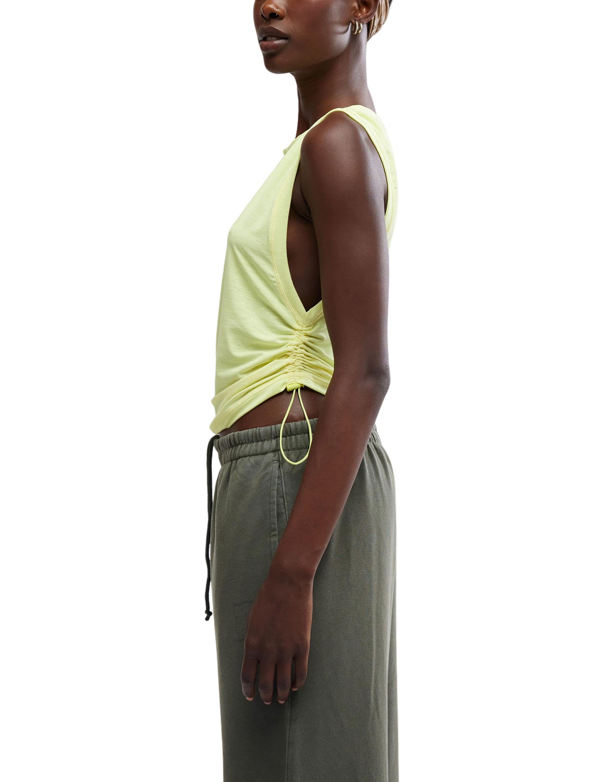 Tempo Sport Mode Muscle Tee - Sour Citrus Color | Breathable Workout Shirt for Men | Gym, Running & Fitness Training