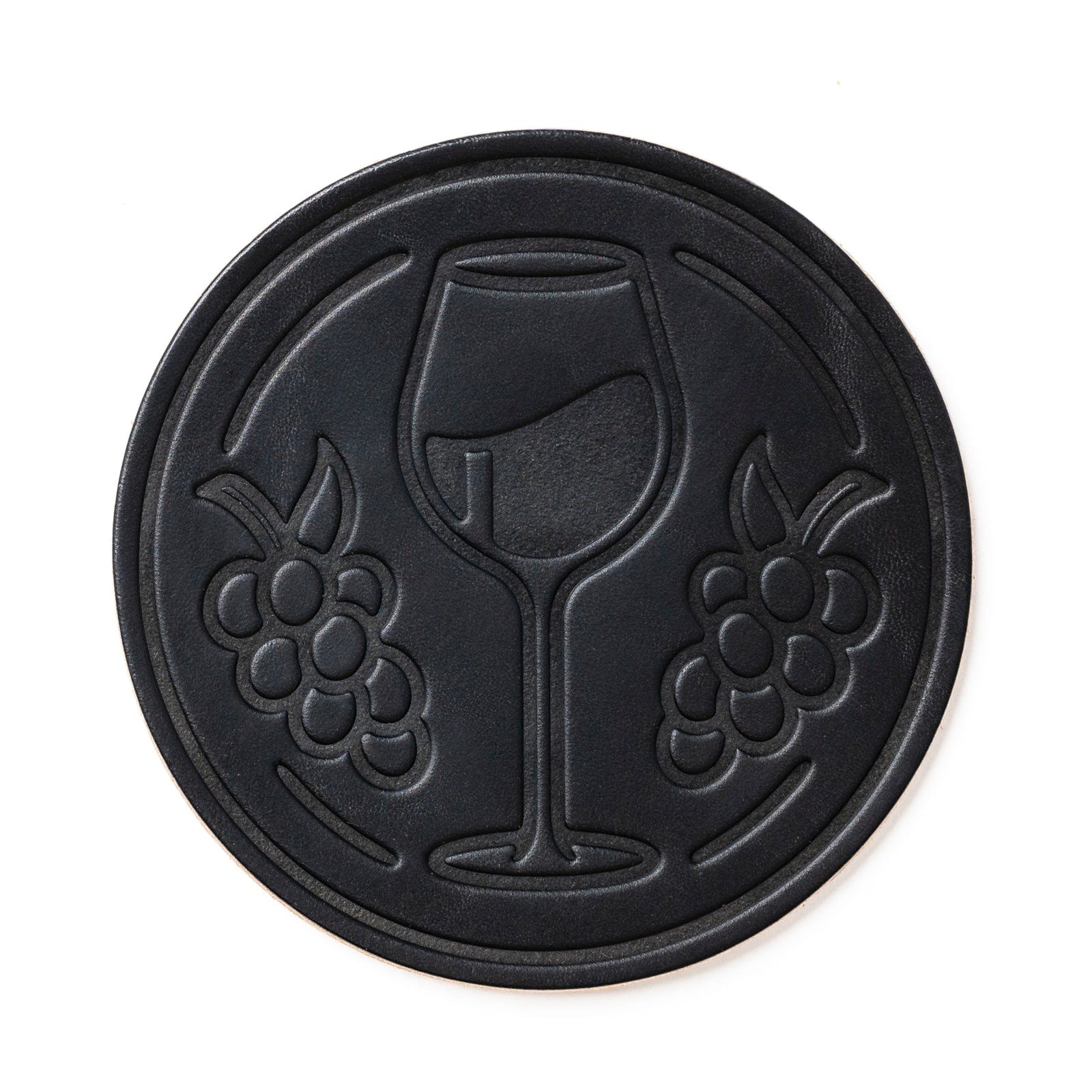 Premium Leather Coasters Set of 4 - Elegant Merlot Wine Color - Perfect for Home Bar, Office Desk & Dining Table Protection