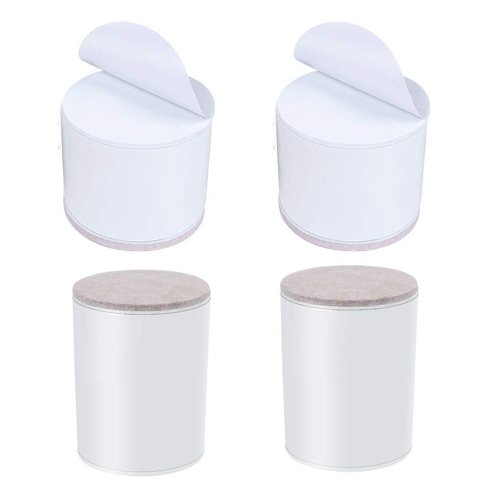 4-Pack Heavy Duty Steel Furniture Risers - Self-Adhesive Bed & Sofa Lift Risers (40x52mm, White) - Supports 500kg for Beds, Couches, Tables & Chairs - Perfect for Home, Office & Dorm Room Furniture Elevation
