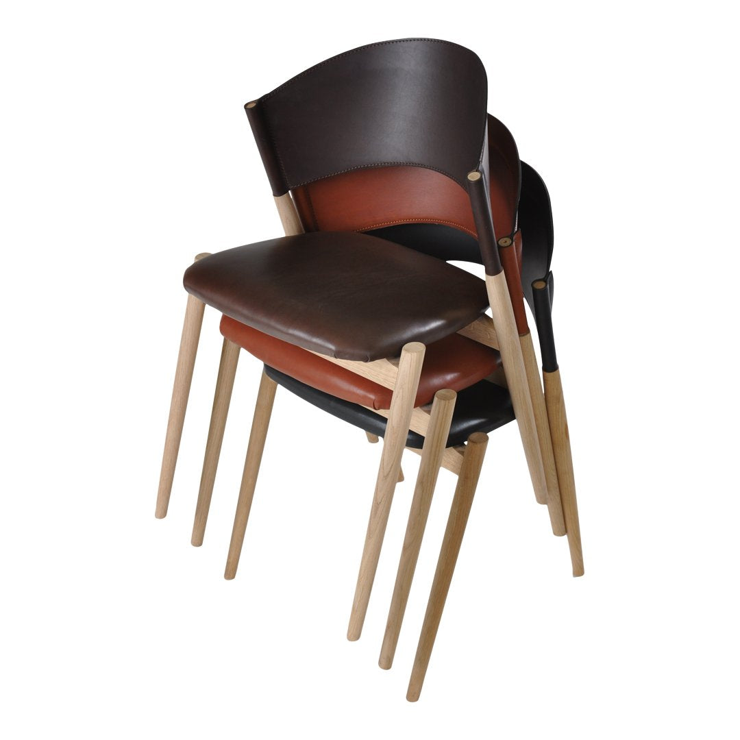 Dennis Marquart Ox Denmarq Dining Chair - Modern Wooden Dining Room Chair with Upholstered Seat - Perfect for Kitchen, Dining Room, and Home Office