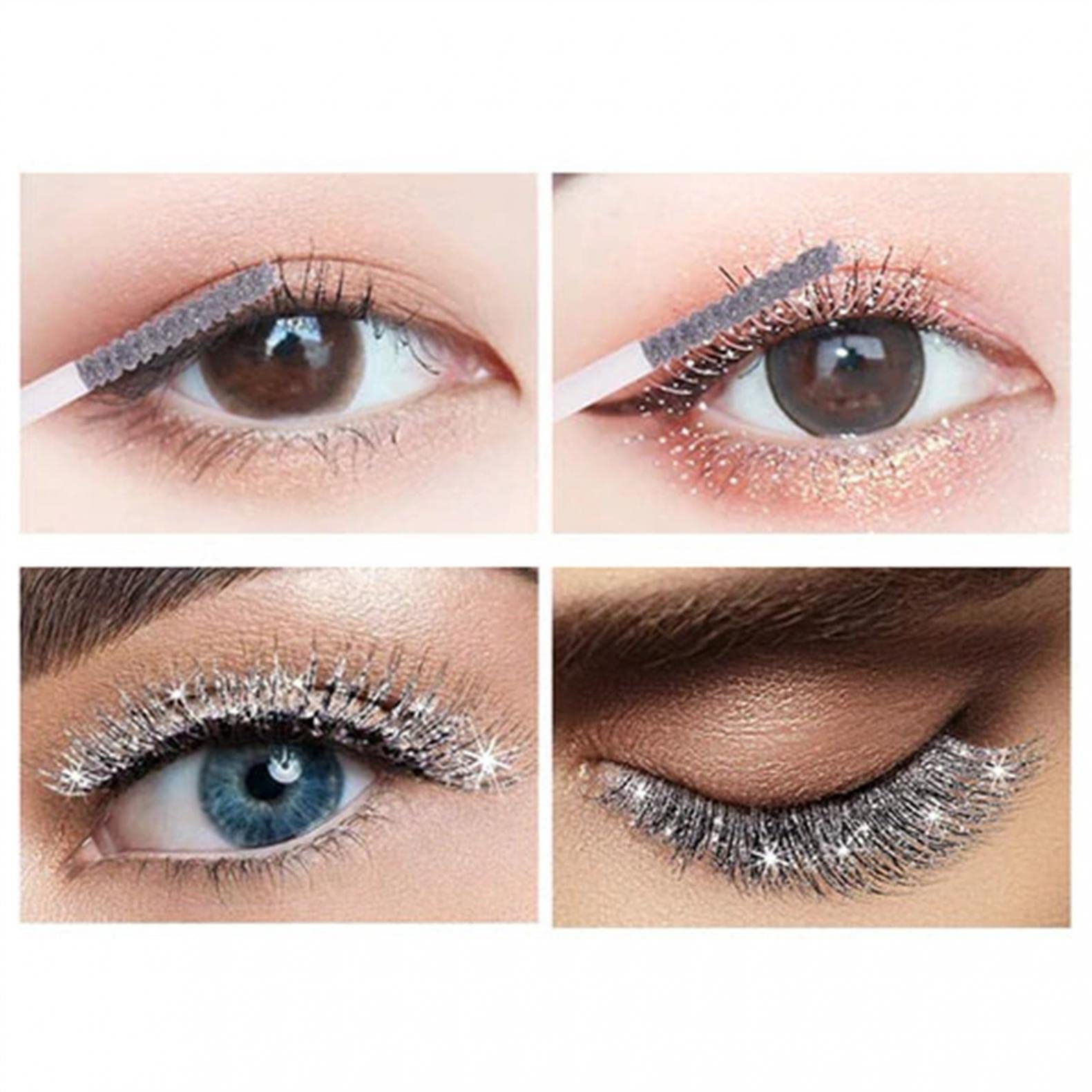 Waterproof Diamond Glitter Mascara - Long Lasting, Volumizing & Lengthening Sparkling Lash Makeup for Parties, Weddings & Special Occasions | Shimmering Eye Look for Night Out, Prom & Date Night