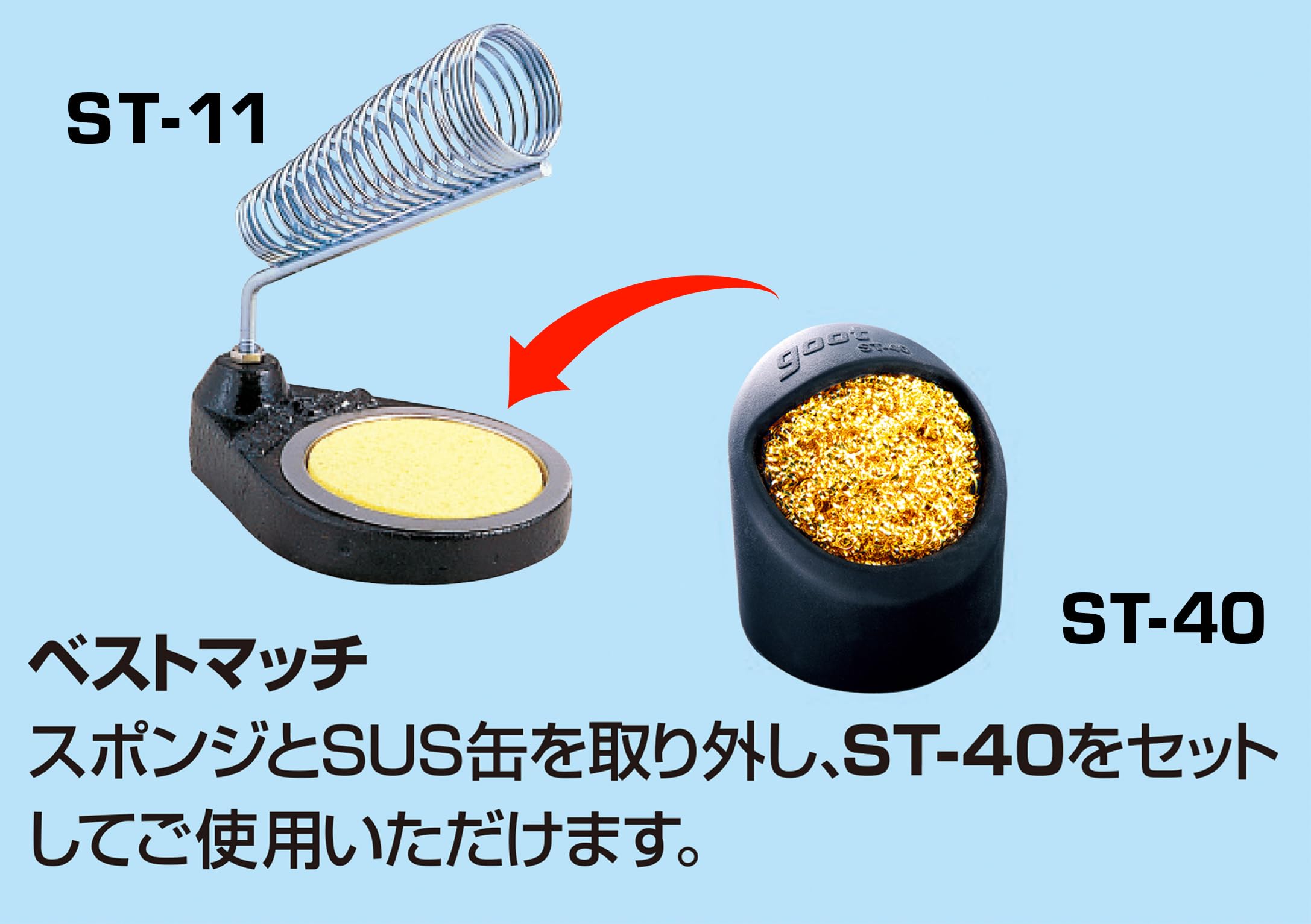 ST-11 Premium Soldering Iron Stand with Heat-Resistant Base - Perfect for Electronics Repair, DIY Projects, and Hobbyists