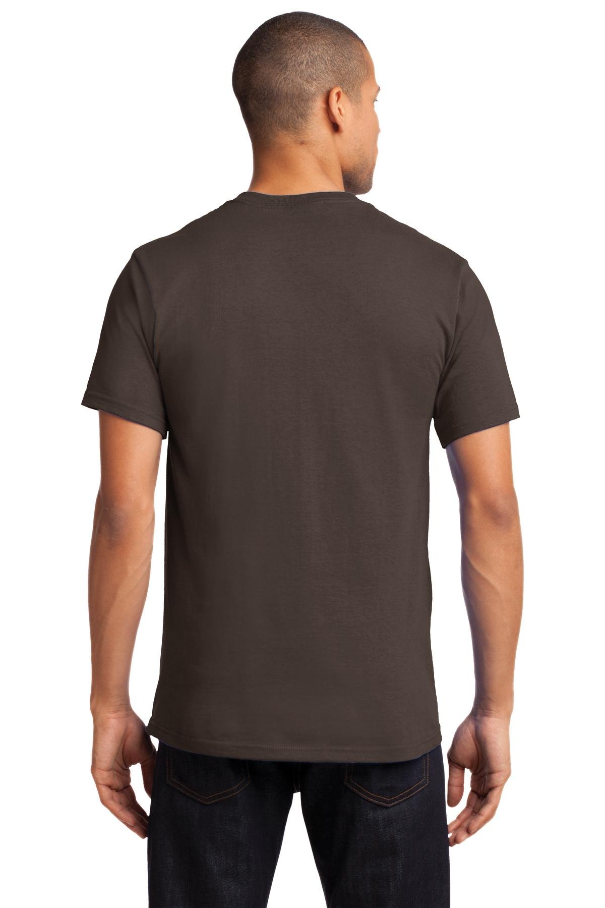 Port & Company Men's Tall Essential Pocket T-Shirt - Soft Cotton, Comfort Fit, Brown, X-Large Tall - Perfect for Work, Casual Wear & Outdoor Activities