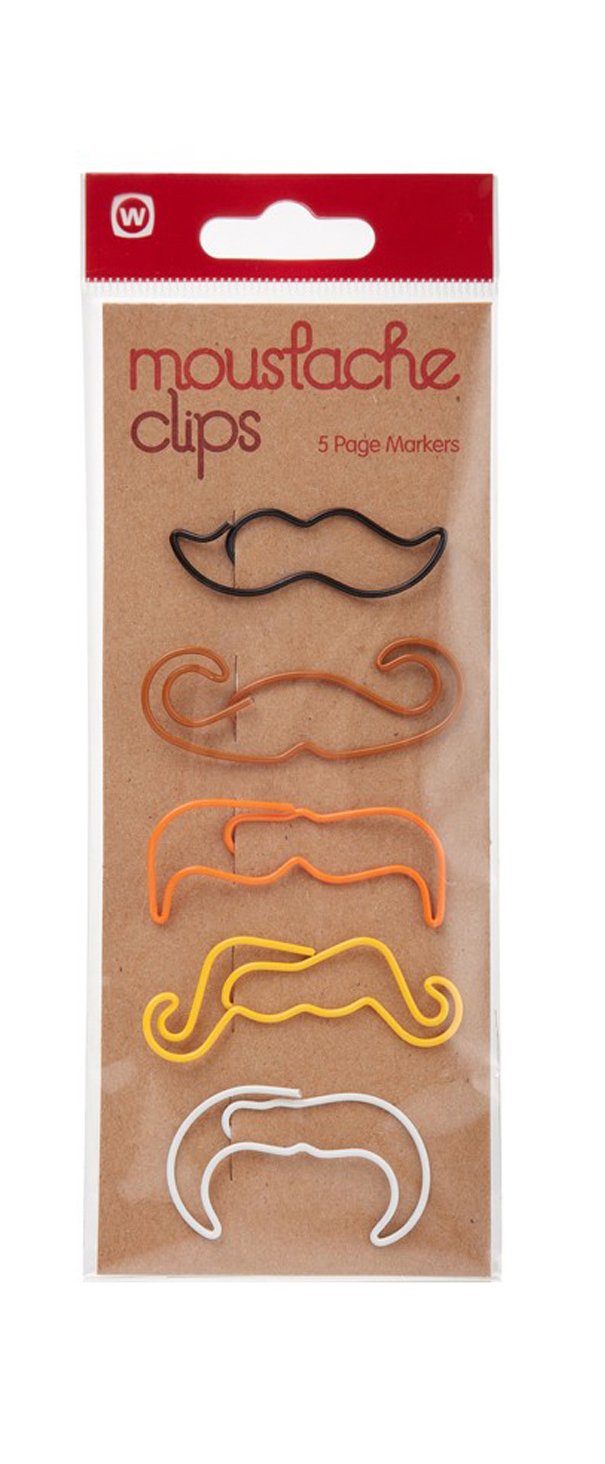 NPW-USA Mustache Shaped Paper Clips - Fun & Unique Office Supplies for Organizing Documents, Perfect for Gifts, Parties & Creative Workspaces