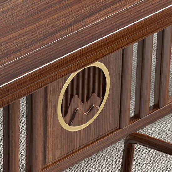 Handcrafted Elm Wood Chinese Zen Gongfu Tea Table - Traditional Tea Ceremony Table for Meditation & Relaxation - Perfect for Home, Office, or Tea House Decor