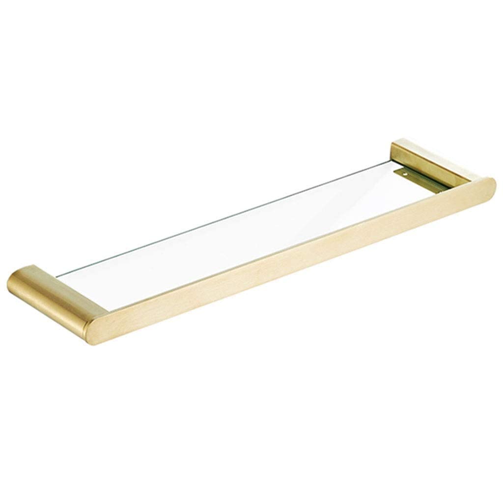 Multifunctional Bathroom Glass Shelf - Brushed Stainless Steel Shower Storage Rack & Cosmetic Organizer for Mirror - Perfect for Shower Room, Vanity & Bathroom Organization