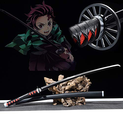Demon Slayer Sword - Kimetsu no Yaiba Tanjiro Kamado & Shinobu Kochou Cosplay Replica - Carbon Steel Anime Collectible - Perfect for Halloween, Cosplay Events & Anime Fans Collection