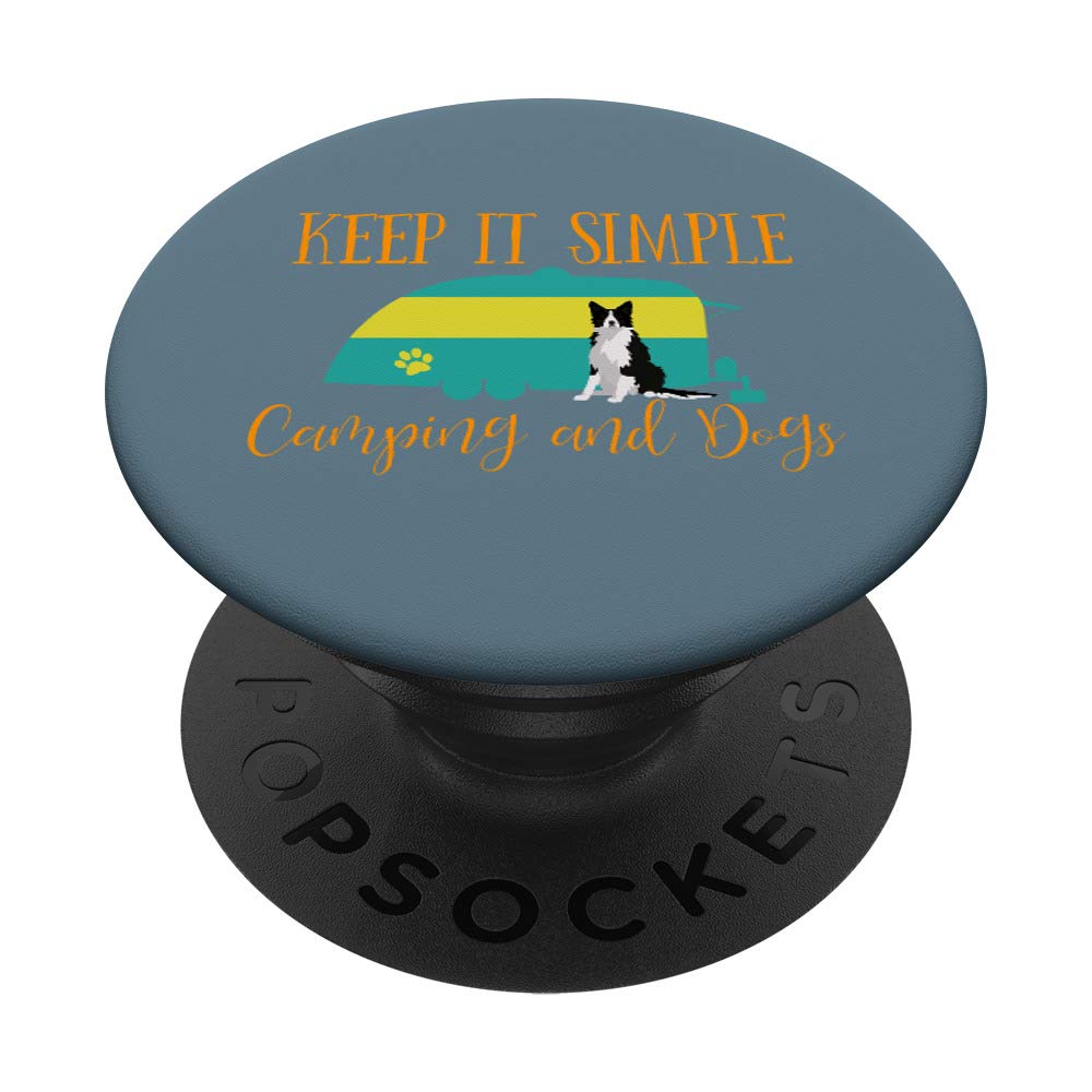 Funny Border Collie Pop Socket for RV Camping & Travel - Grip Phone Holder for Car, Hiking & Outdoor Adventures