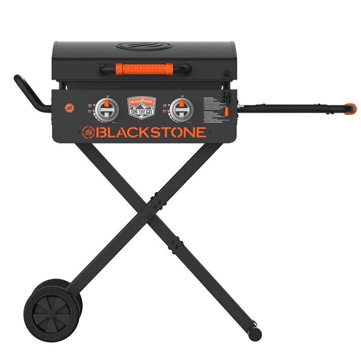 22 Inch Blackstone Griddle with Hood - Foldable Outdoor Flat Top Gas Grill with Stand, Seasoning & Gloves - Portable Propane Grill for Camping, Backyard BBQ & Tailgating