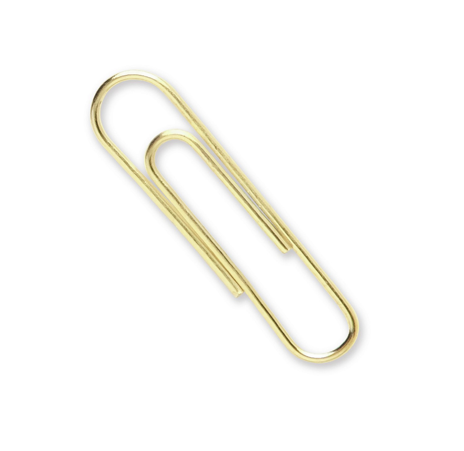 ACCO Brands #2 Size Gold Paper Clips - 100 Smooth Regular Clips per Box (72533) - Perfect for Office, School & Home Organization
