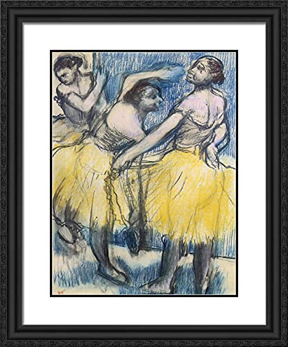 Black Ornate Wood Frame with Double Matting