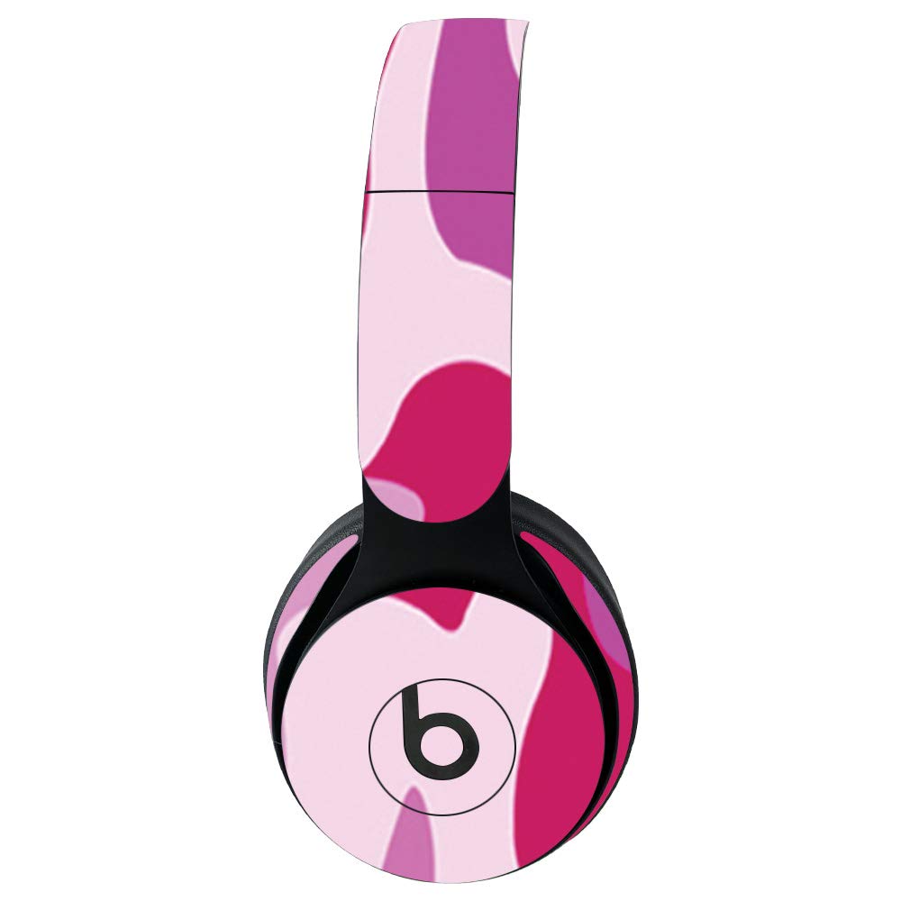 MightySkins Vinyl Decal Wrap Cover for Beats Solo Pro Wireless Headphones - Pink Camo Design | Protective & Durable Skin | Easy to Apply & Remove | Made in USA | Perfect for Gym, Travel & Daily Use