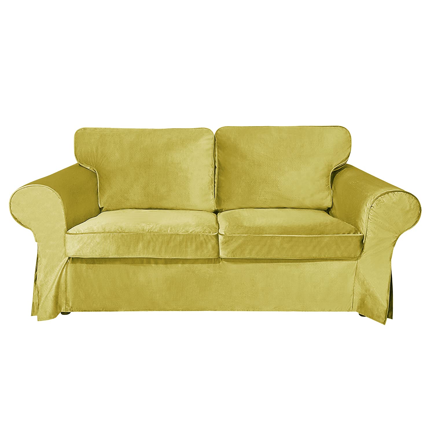BACoverZone IKEA Ektorp Loveseat Sofa Cover - 2 Seat Cushion Slipcover for Sectional Couches | Washable Stretchable Furniture Protector for Pets, Kids & Everyday Use (Loveseat, KL-10)