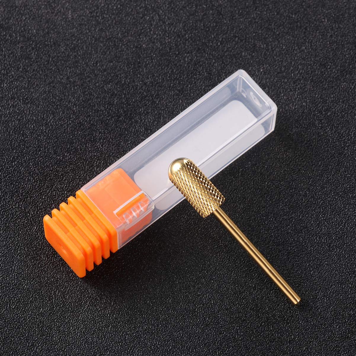 EXCLUZO Gold Plated Steel Nail Drill Bit for Electric Manicure Machine - Professional Salon Quality Nail Art Tool for Acrylic, Gel & Natural Nails - Perfect for Home & Professional Nail Care