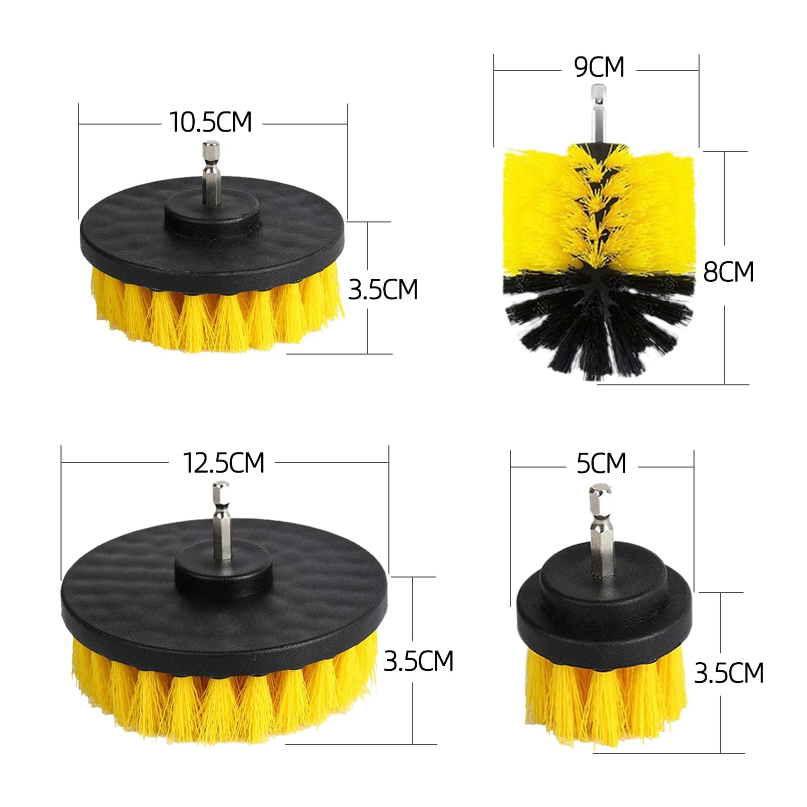 4-Piece Drill Brush Attachment Set - 2