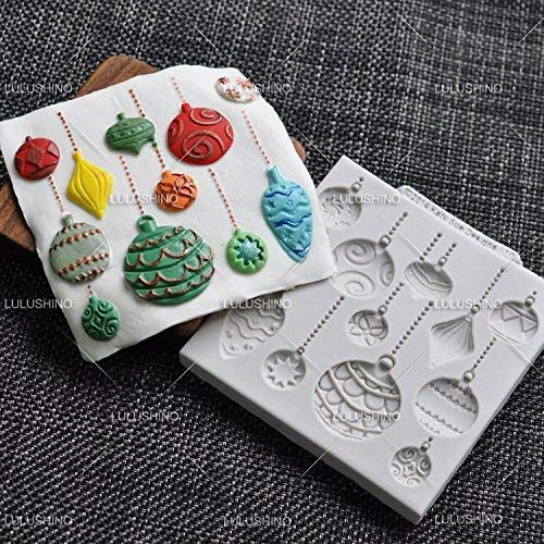 Christmas Ornament Silicone Baking Molds - XMAS Holiday Cake Decorating Tools, Fondant & Gumpaste Cupcake Toppers, Non-Stick Resin Clay Chocolate Candy Molds (Hot Air Balloon Design) - Perfect for Holiday Baking, Party Treats & DIY Craft Projects