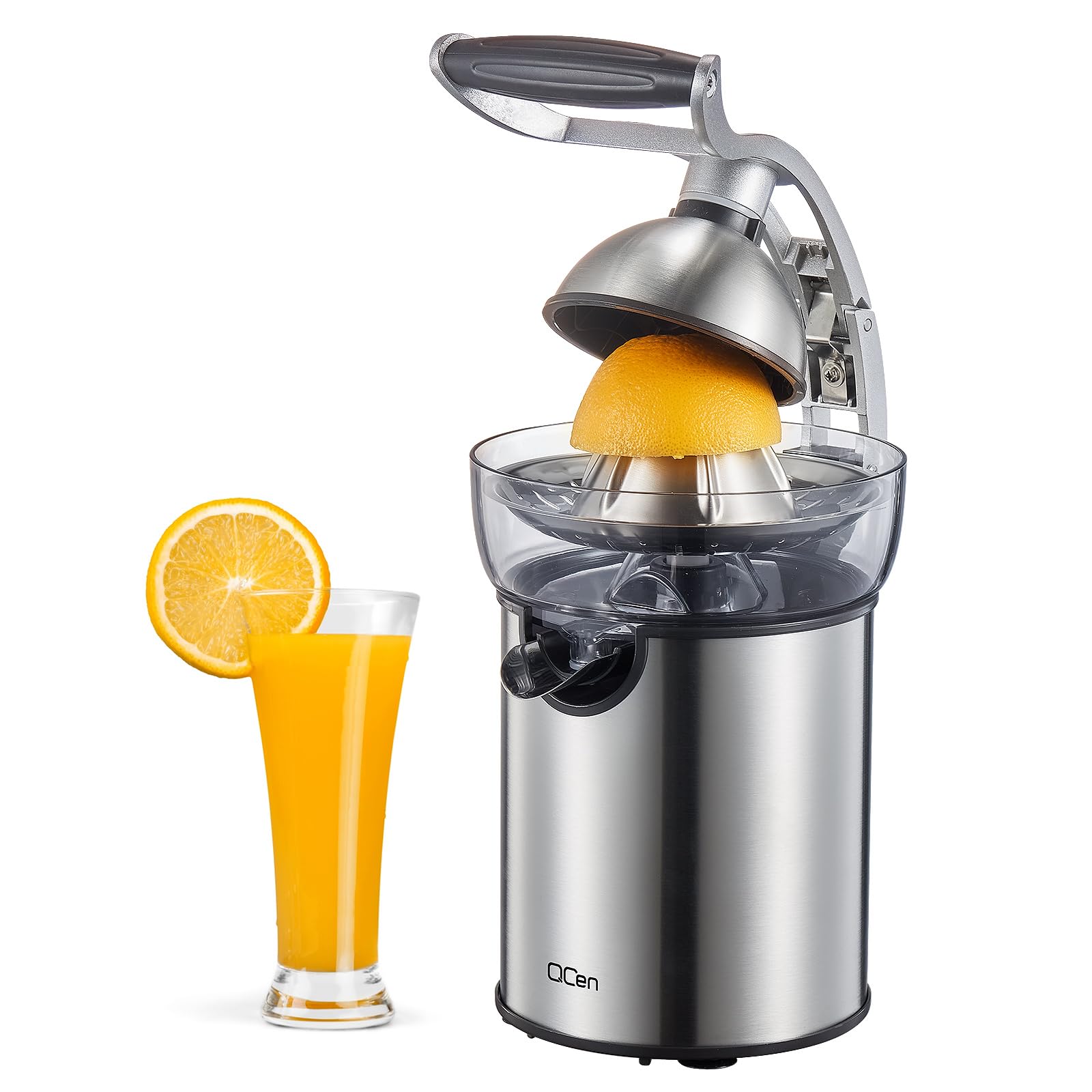 Qcen 500W Electric Juicer Machine - High Power Citrus Juicer Squeezer with Durable BPA-Free Design (Blue) - Perfect for Fresh Orange Juice, Lemonade & Healthy Breakfast Smoothies