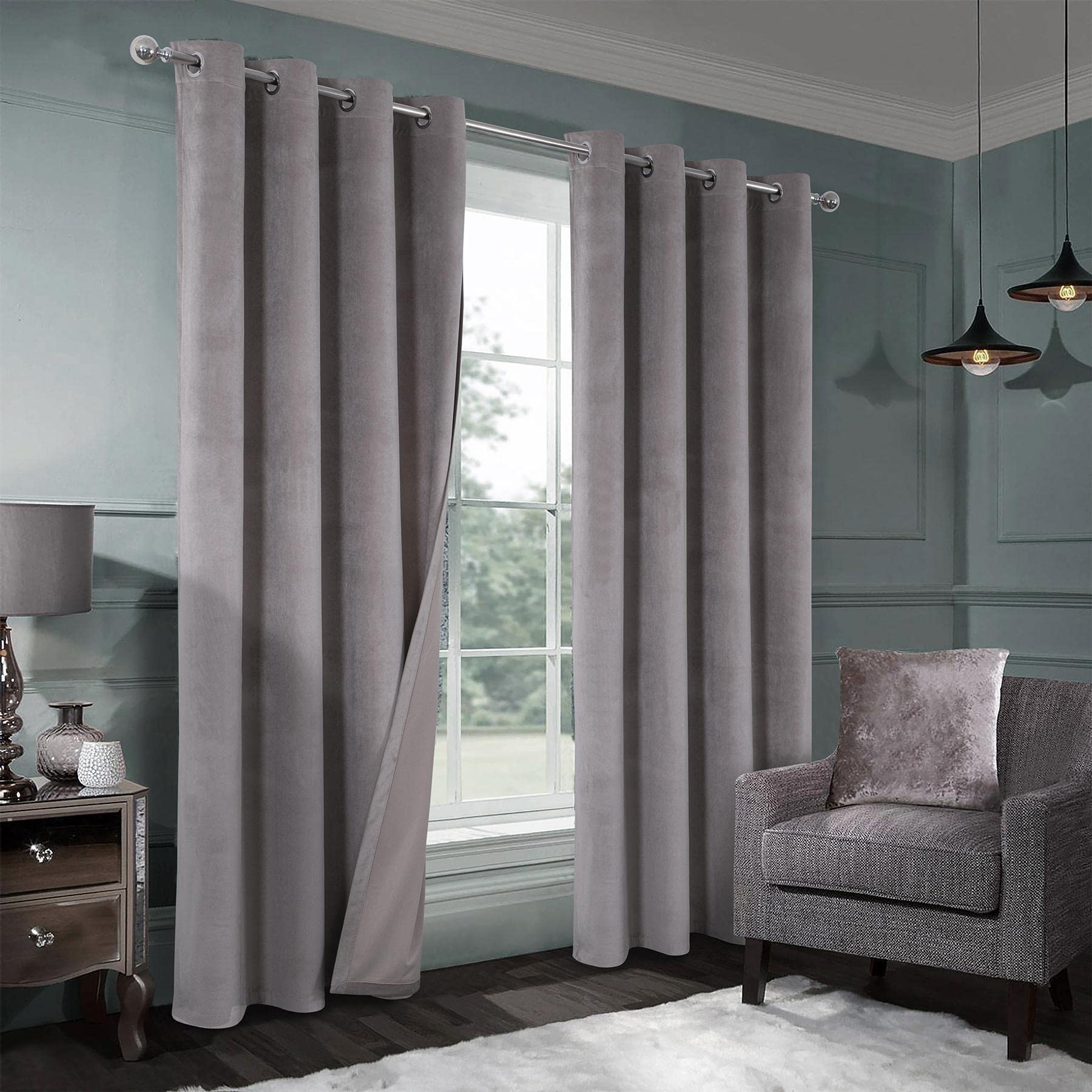 Soft Velvet Curtains 2 Panels 63