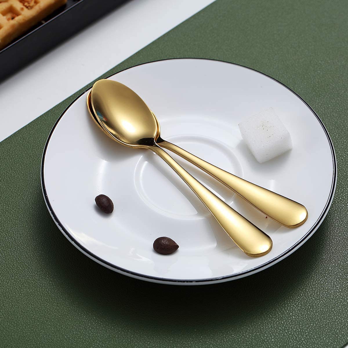Premium Gold Coffee Spoons Set of 6 - 5.5