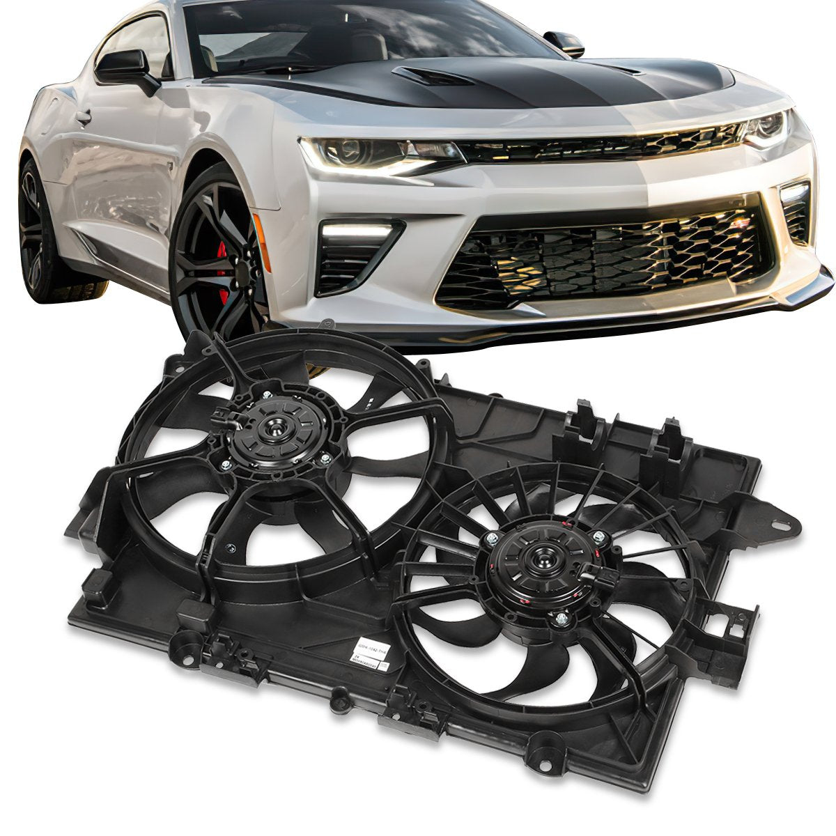 06-08 Chevy Equinox & Pontiac Torrent 3.4L V6 Radiator Cooling Fan Assembly Replacement Part GM3115204 - Perfect for Engine Overheating Prevention & Summer Driving