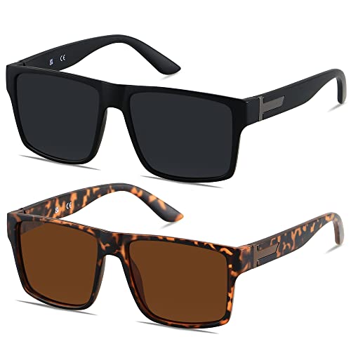 (2pack Polarized) Matte Black + Tortoise
