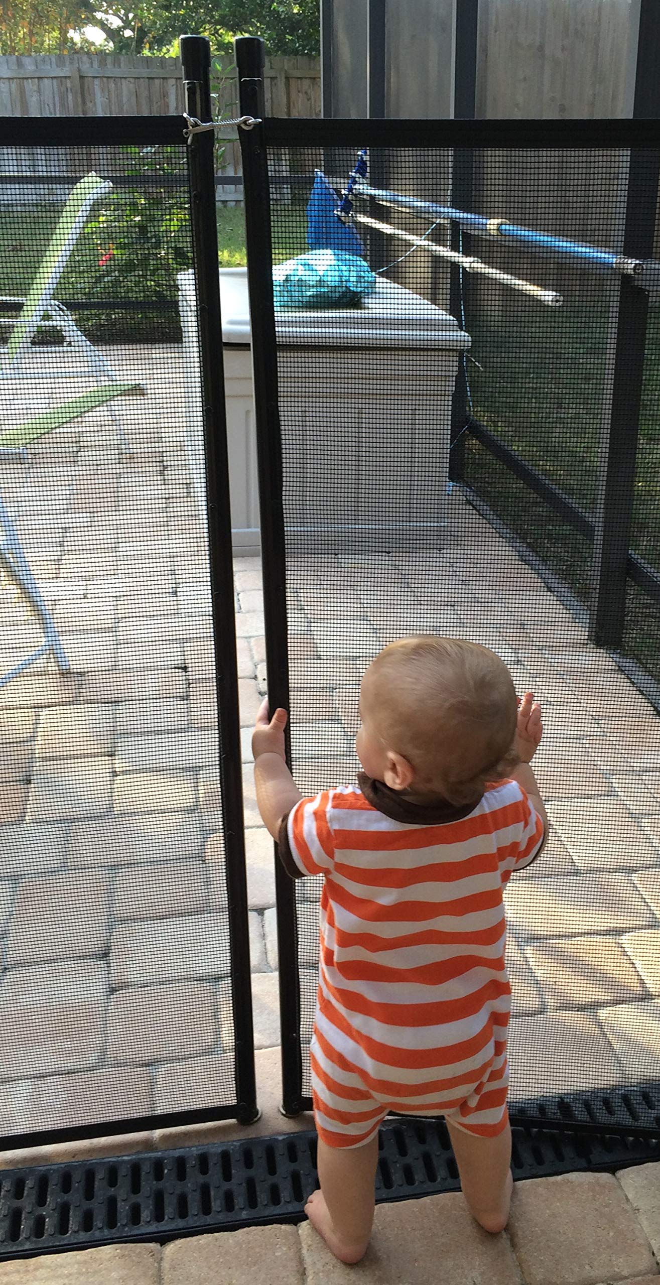 Classic Guard Swimming Pool Safety Fence - 5 Feet Tall x 10 Feet Long Mesh Barrier for Child Safety | Durable Outdoor Pool Protection for Backyard, Garden & Residential Use