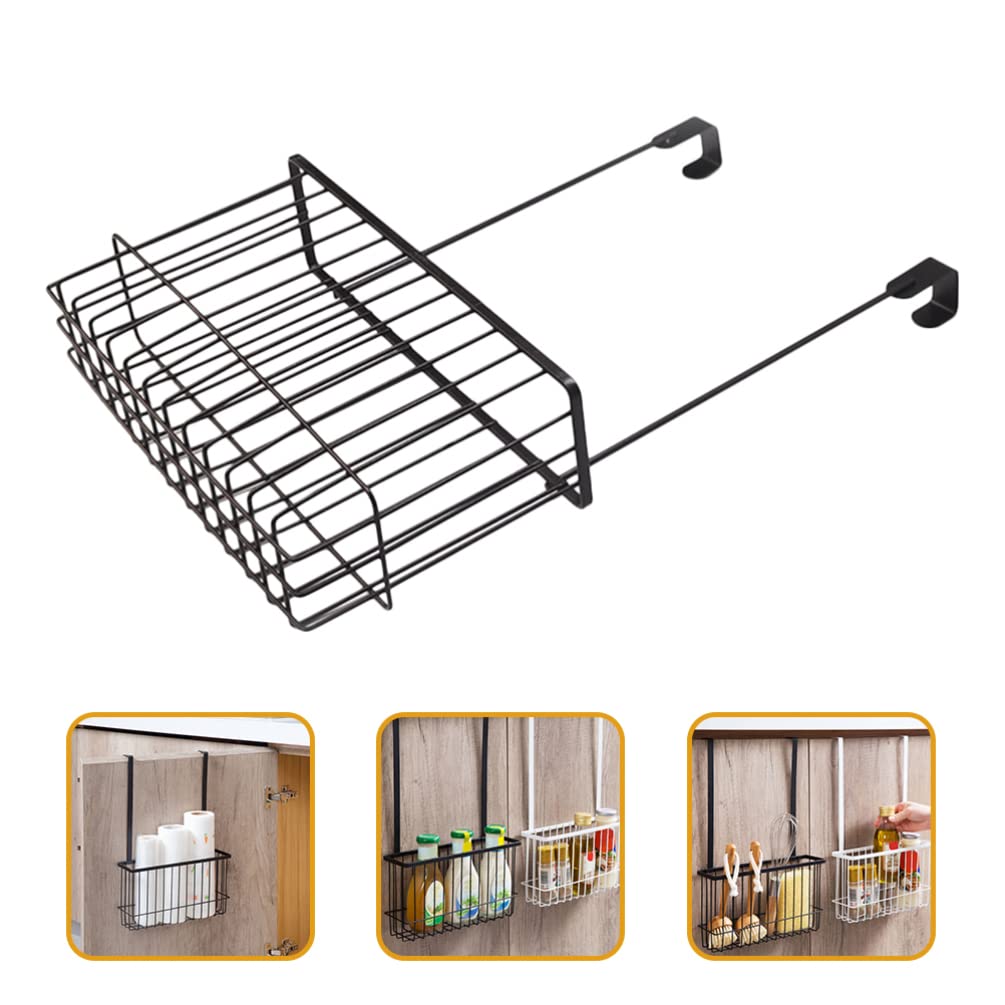 iplusmile Wall Mounted Storage Basket - Over The Door Organizer for Kitchen Cabinet, Bathroom & Bedroom - Wire Basket for Hair Dryer, Towels & Kitchen Utensils - Space Saving Home Organization Solution