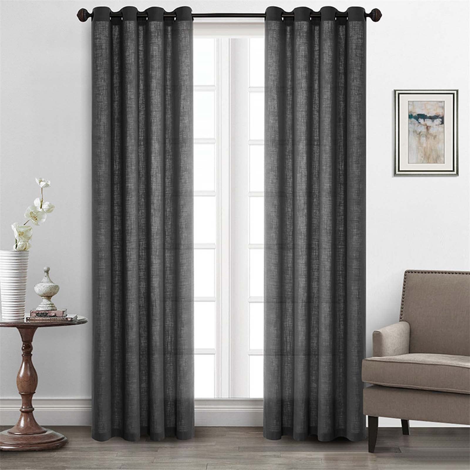 Blackout Curtains for Bedroom & Living Room - 2 Panels Set, Extra Long Thermal Insulated Grommet Drapes, Room Darkening Curtains (Dark Gray, 107x213cm/42x84in) - Perfect for Light Blocking, Privacy & Energy Efficiency in Home & Office